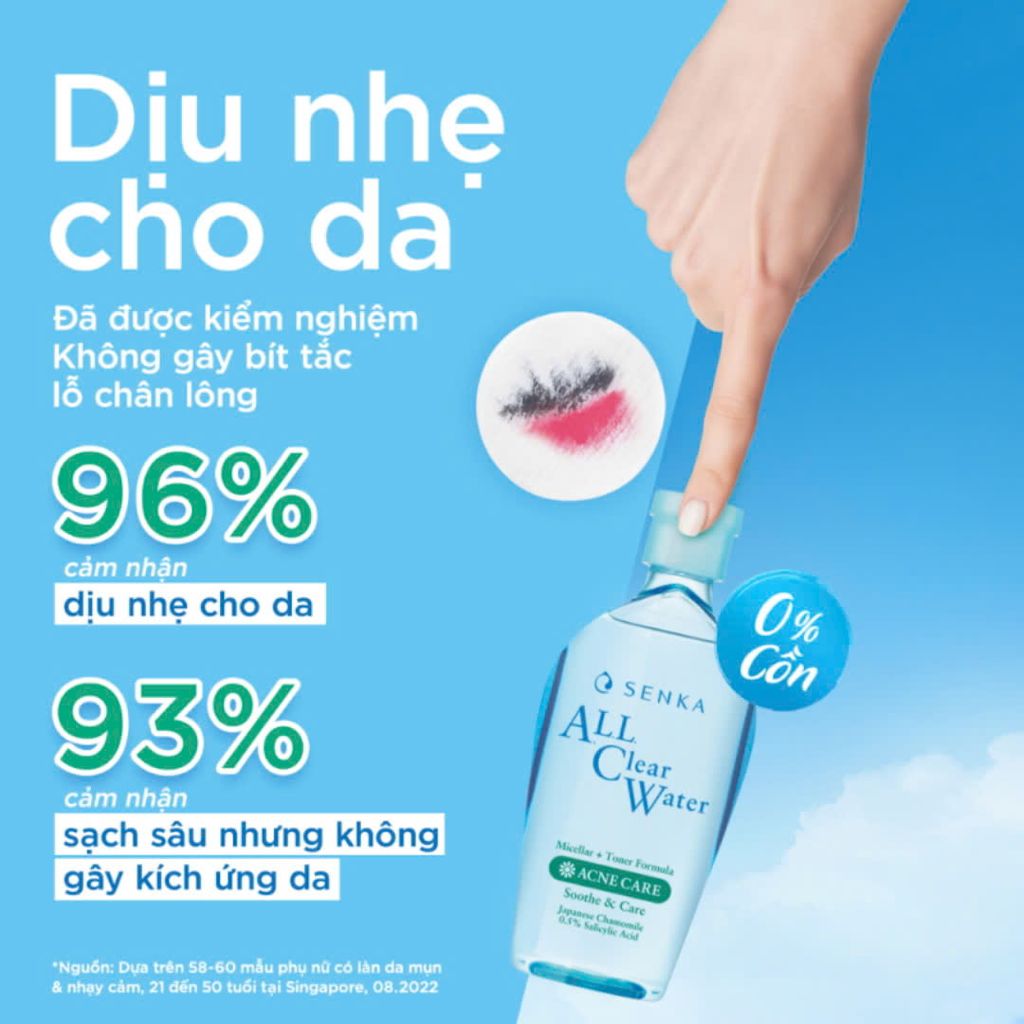 Nước Tẩy Trang Senka Ngăn Ngừa Mụn 230ml All Clear Water Acne Care
