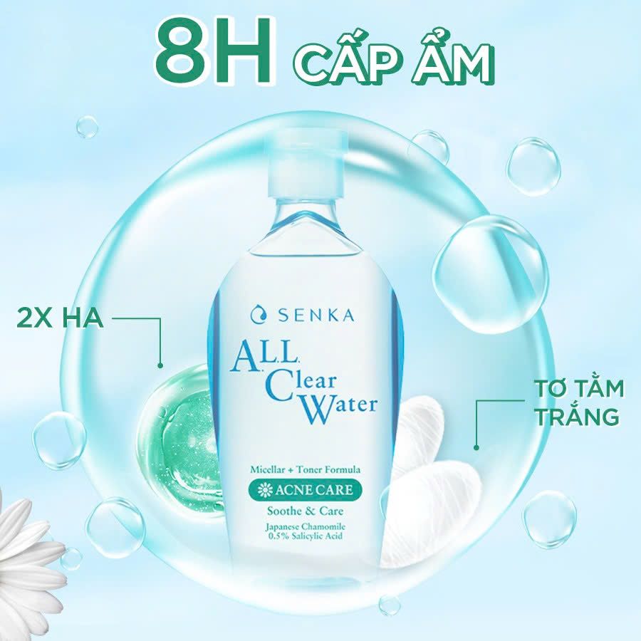 Nước Tẩy Trang Senka Ngăn Ngừa Mụn 230ml All Clear Water Acne Care