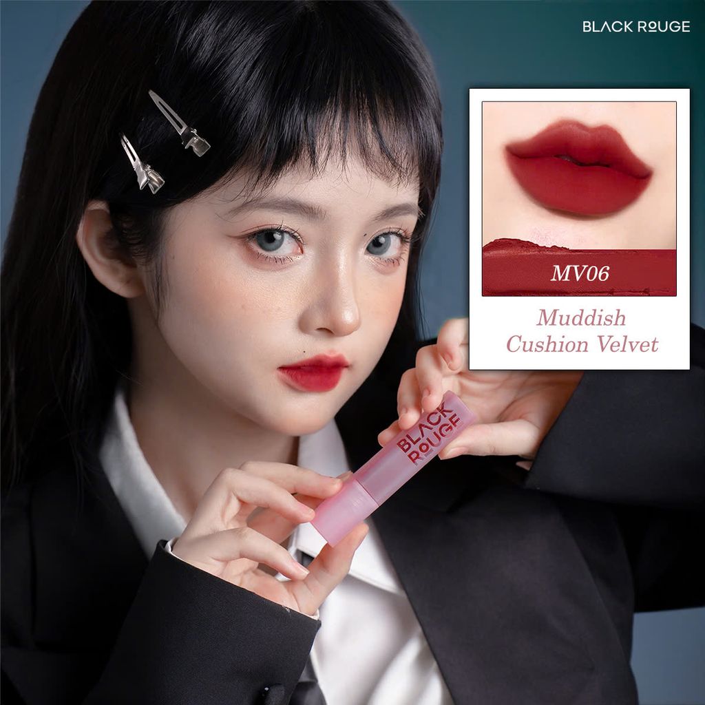 Son Kem Black Rouge Muddish Cushion Velvet #MV06