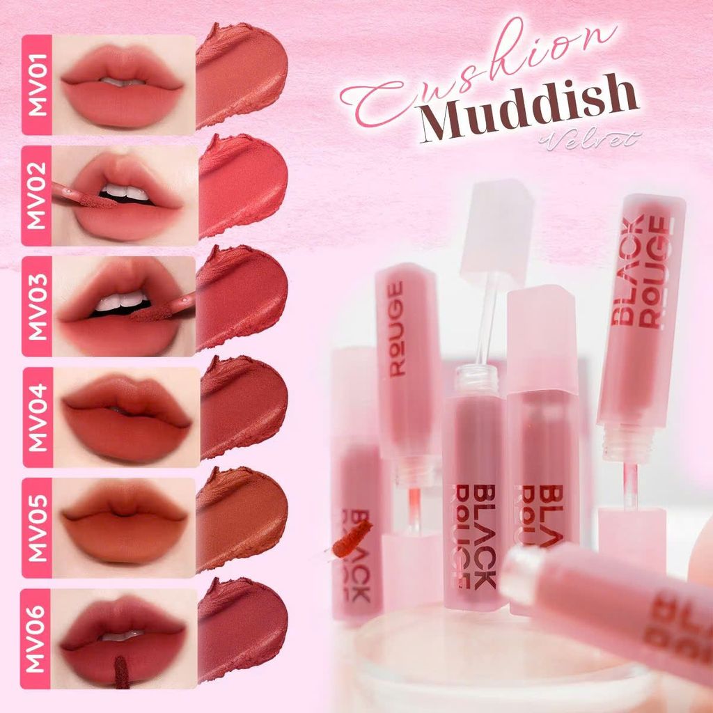 Son Kem Black Rouge Muddish Cushion Velvet #MV06
