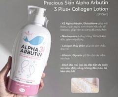 Sữa Dưỡng Thể Precious Skin Alpha Arbutin Collagen Lotion 3Plus+ 500ml