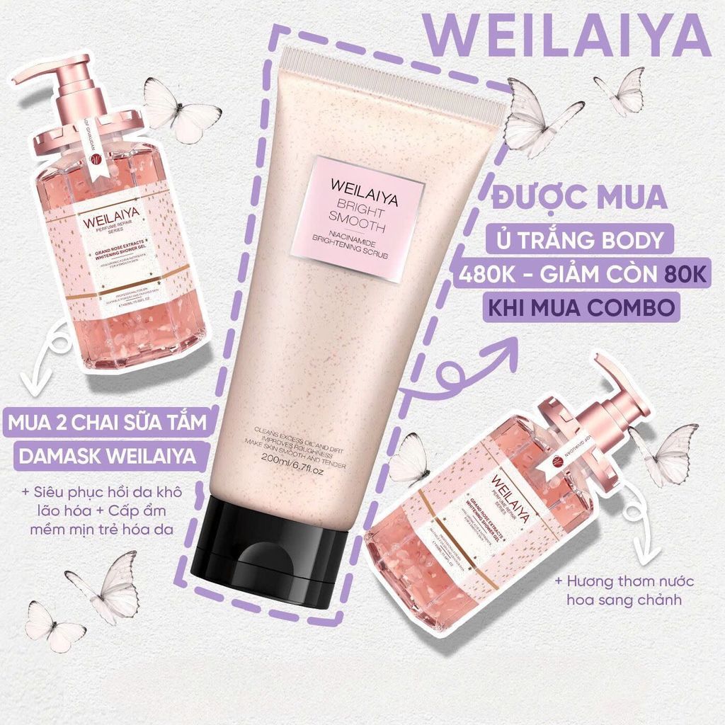 Tẩy Da Chết Weilaiya Niacinamide Brightening Scrub 200ml