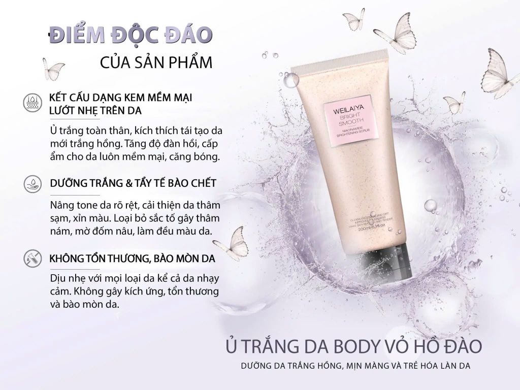 Tẩy Da Chết Weilaiya Niacinamide Brightening Scrub 200ml