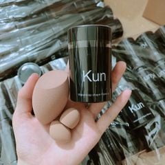 Bông Mút Tán Kem Nền KUN Nâu ( 1 Lớn + 2 Nhỏ)