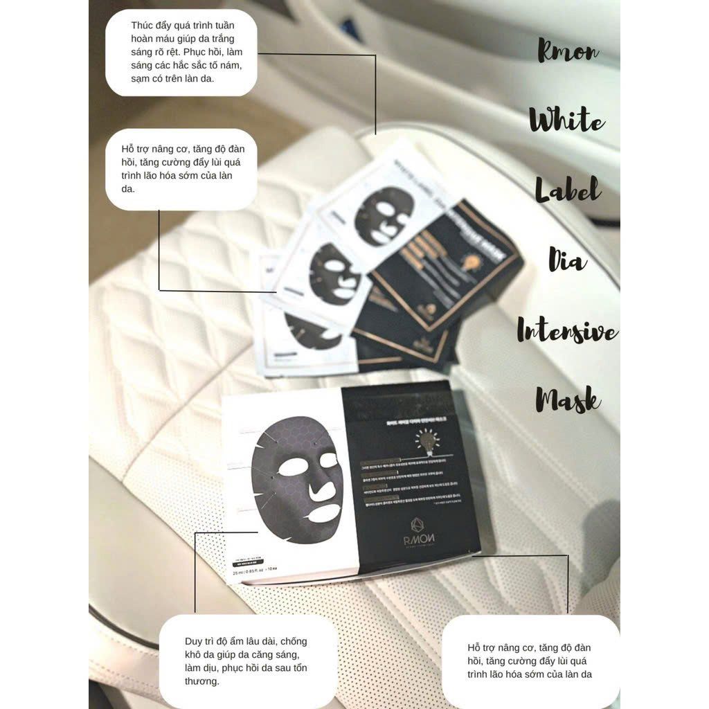Mặt Nạ Giấy Dưỡng Trắng Căng Mịn Rmon White Label Dia Intensive Mask 25ml