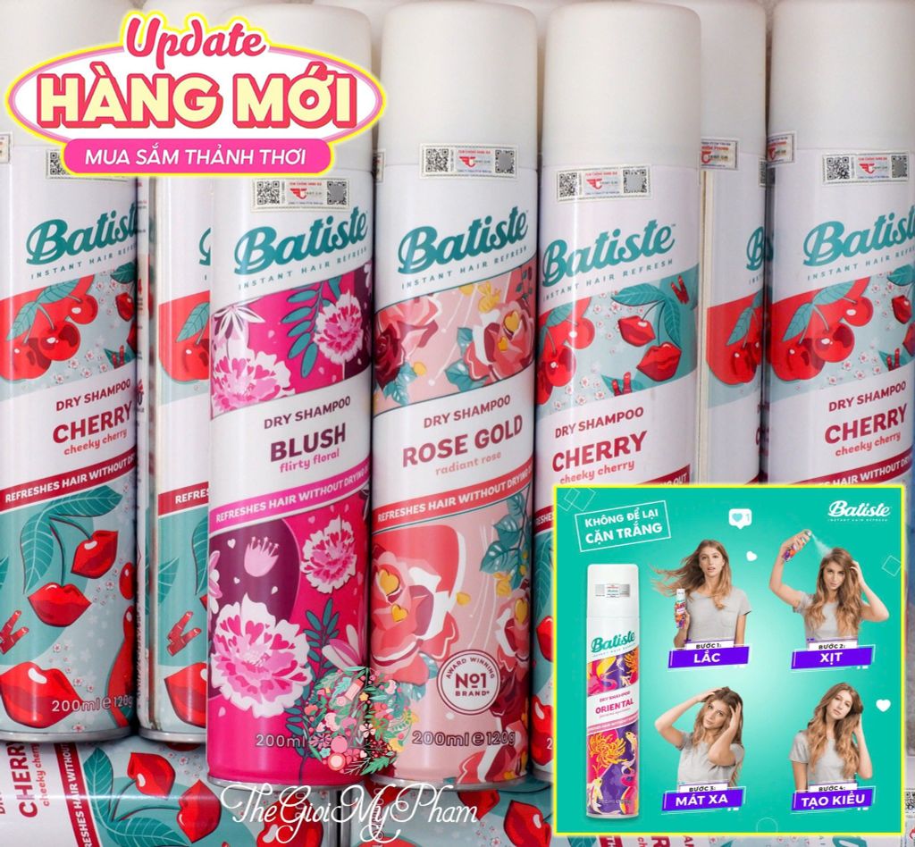Dầu Gội Khô Batiste 200ml # Rose Gold