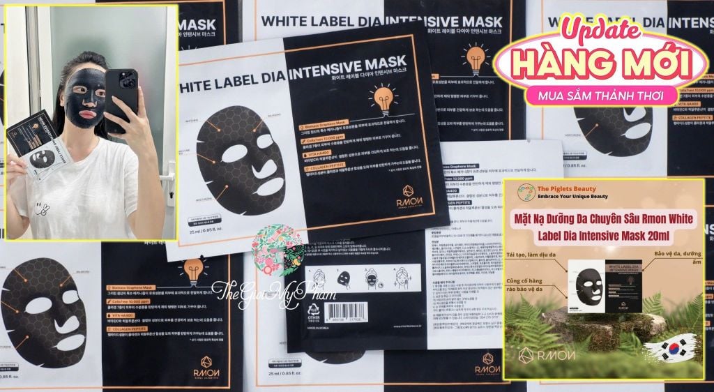 Mặt Nạ Giấy Dưỡng Trắng Căng Mịn Rmon White Label Dia Intensive Mask 25ml