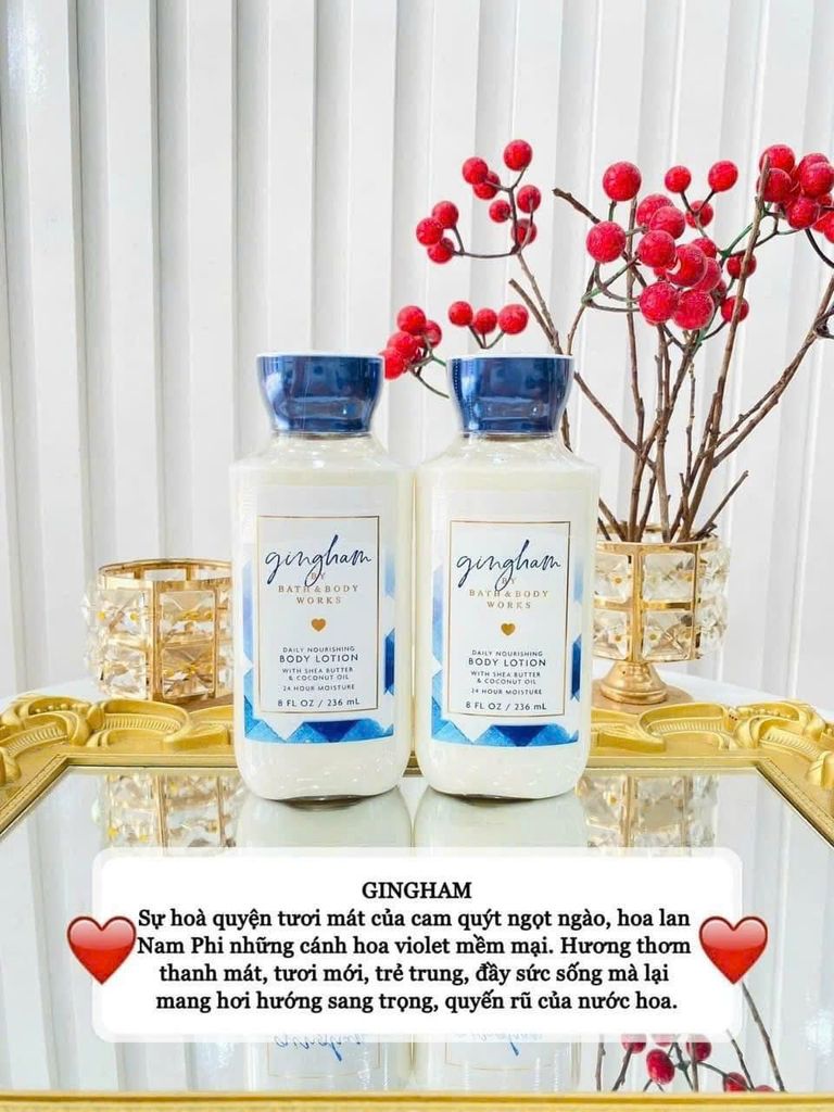 BBW - Body Lotion 236ml #Gingham (Mẫu mới)
