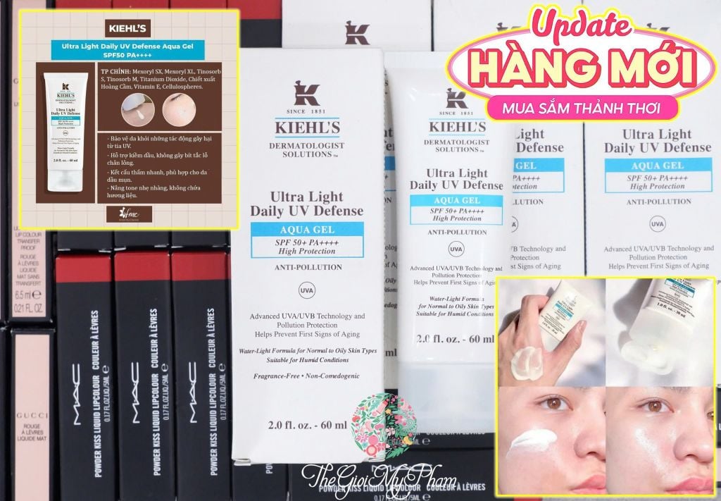 Kiehls - KCN Ultra Light Daily UV Defense 60ml #Aqua Gel (Ko tđ)