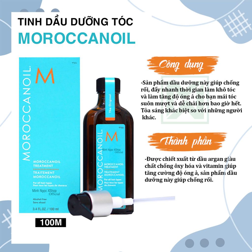 Tinh Dầu Dưỡng Tóc Moroccanoil Treatment 100ml (Kèm Sample) Ko Tđ