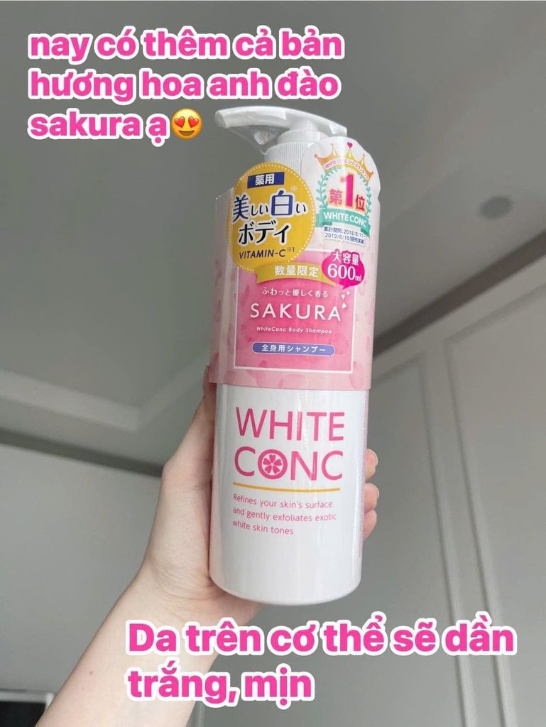 Sữa Tắm White Conc Sakura Body Shampoo 600m