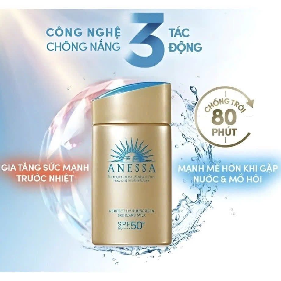 SET Kem Chống Nắng Anessa Uv Milk 60ml + Serum 12ml (Ko Tđ)