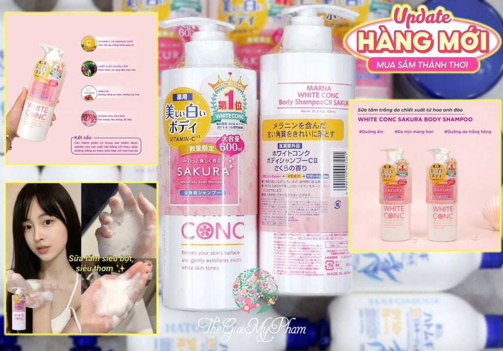 Sữa Tắm White Conc Sakura Body Shampoo 600m