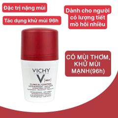 Lăn Khử Mùi Vichy Clinical Control 96h 50ml (Đỏ)