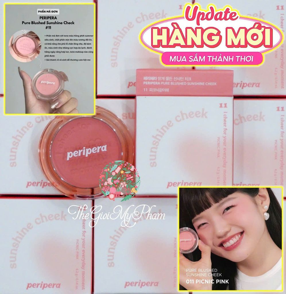 Phấn Má Hồng Peripera Pure Blushed Sunshine Cheek #11