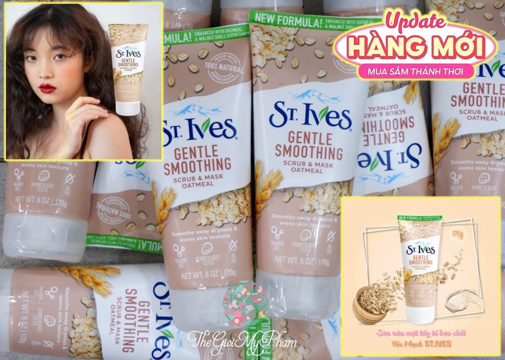 Sữa Rửa Mặt Tẩy Tế Bào Chết Tinh Chất Yến Mạch ST.IVES 170g