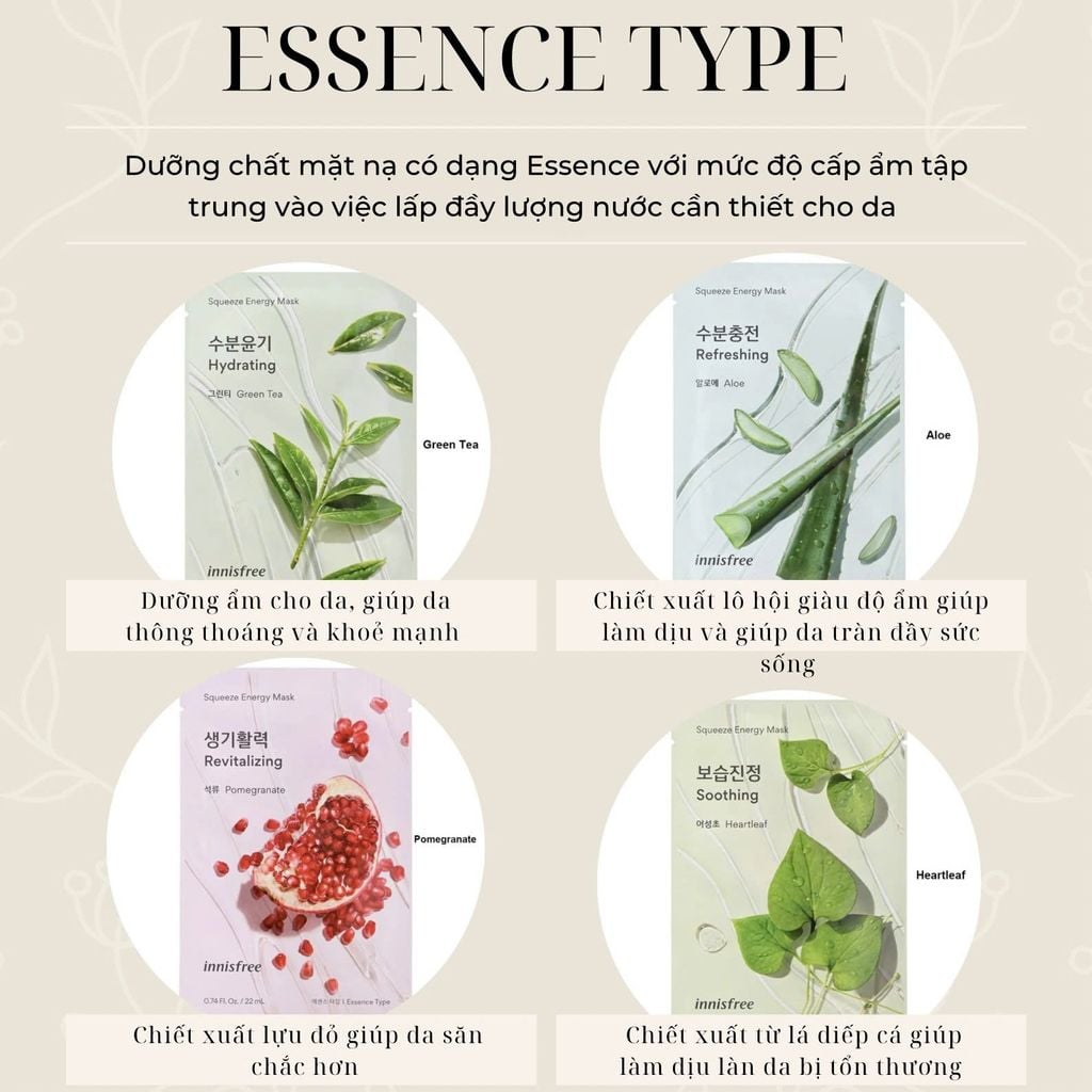 Mặt Nạ Innisfree Energy #Rose