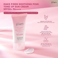 Kem Chống Nắng Make p:rem Soothing Pink Tone Up Sun Cream 50ml