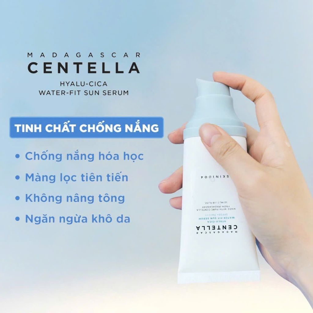 Chống Nắng Skin1004 Madagascar Centella Hyalu-Cica Water-Fit Sun Serum SPF 50+ PA++++ 50ml