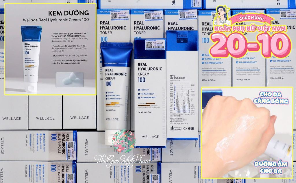Kem Dưỡng Ẩm Wellage Real Hyaluronic Cream 100 50ml