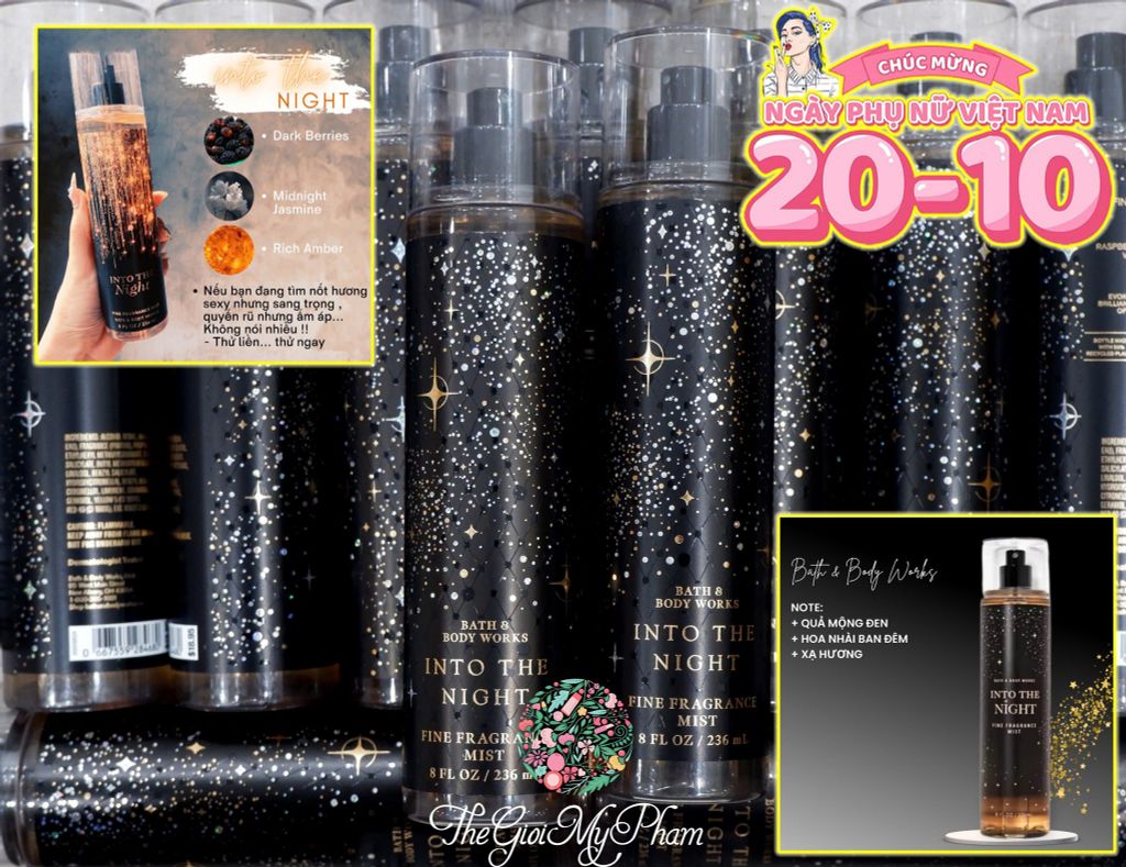 Xịt Thơm BBW #Into The Night 236ml
