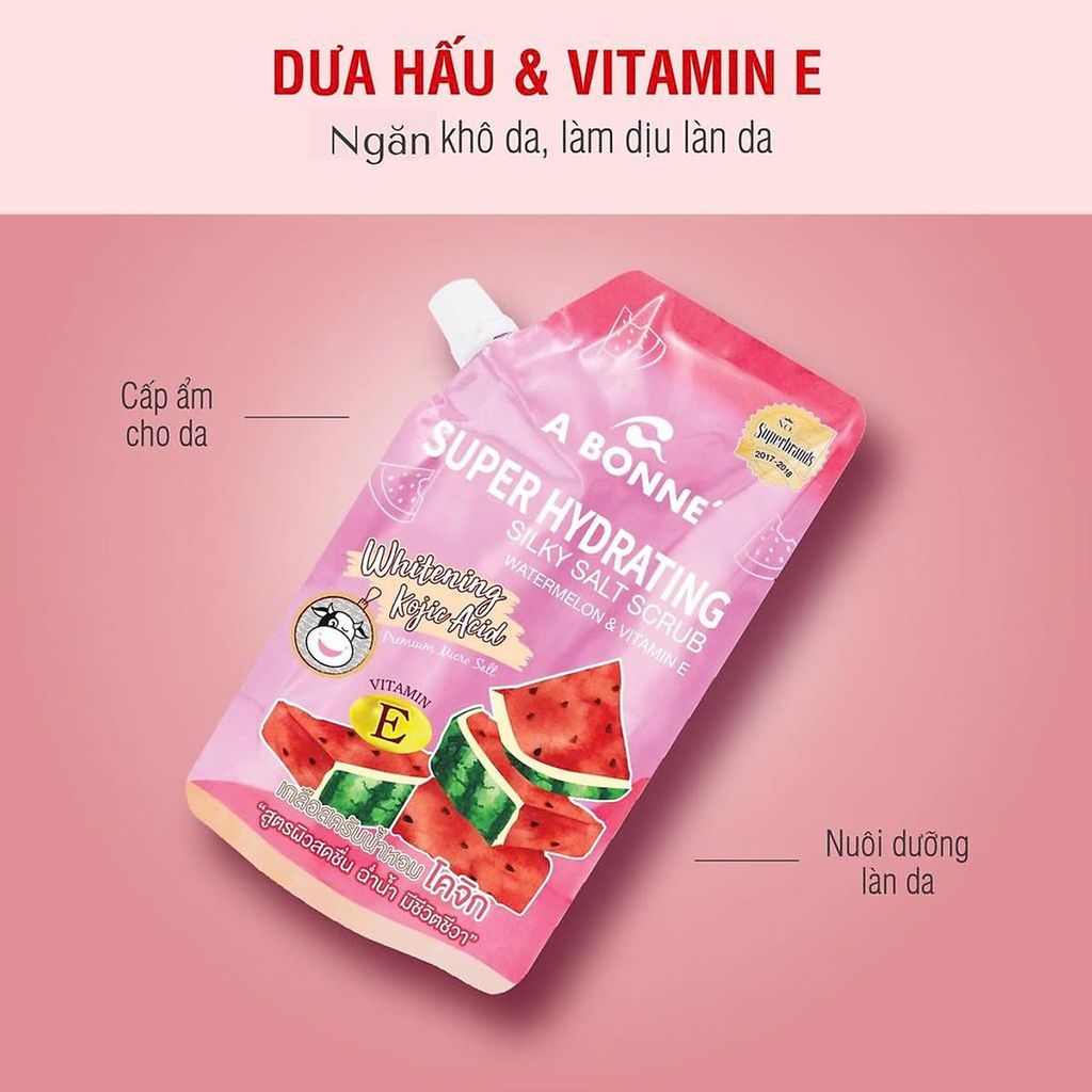 Muối Tắm Tẩy Da Chết A Bonné Whitening Kojic Acid 350g (Dưa Hấu)