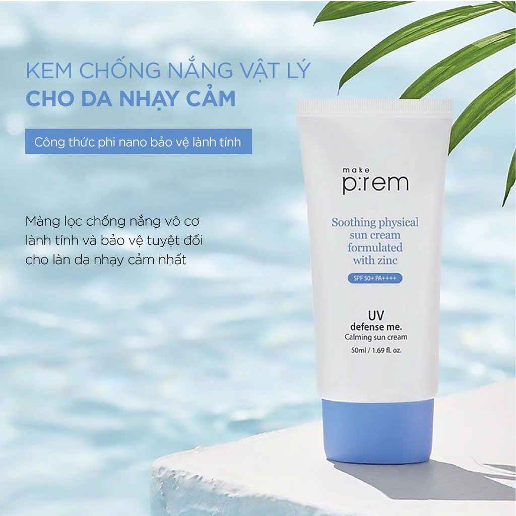 Prem - KCN Vật Lý Cho Da Nhạy Cảm 50ml #Xanh