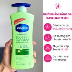 Sữa Dưỡng Thể Vaseline Intensive Care Soothing Hydration 725ml #Xanh Lá
