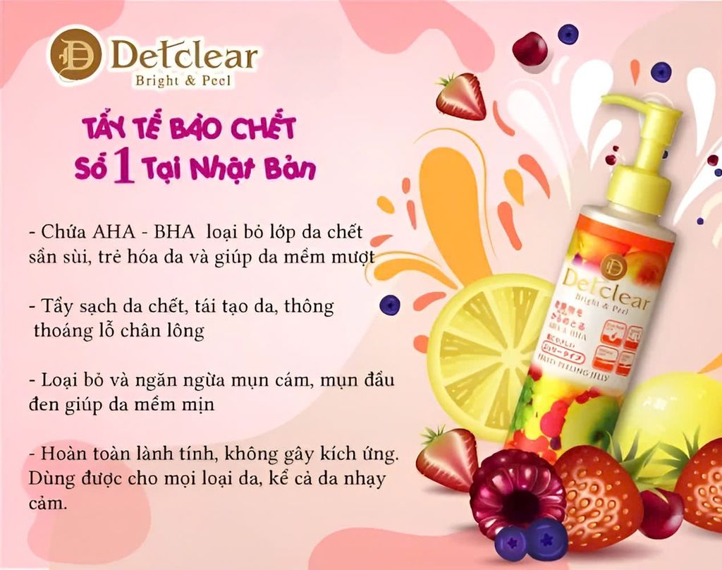Gel Tẩy Da Chết Detclear Nhật (Chai Vàng)