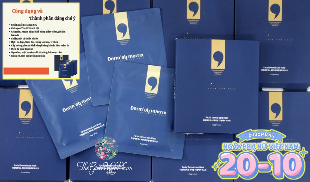 Mặt Nạ Derm All Matrix Facial Dermal Care Mask (Mẫu Mới)