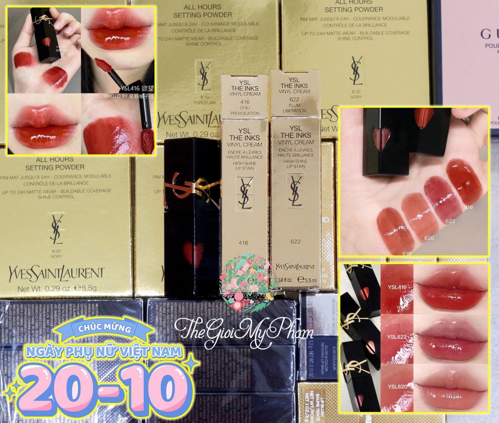 Son YSL The Inks Vinyl Cream ( Trái Tim ) #416 (Ko Tđ)