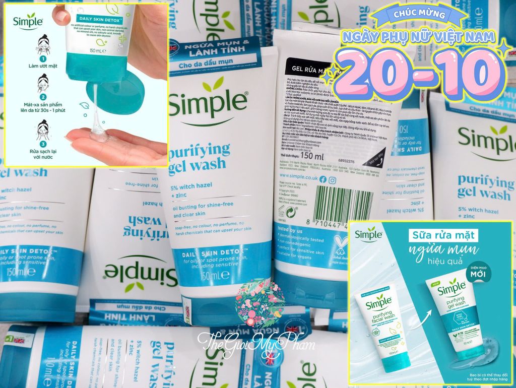 Simple - SRM Purifying Gel Wash Daily Skin Detox 150ml