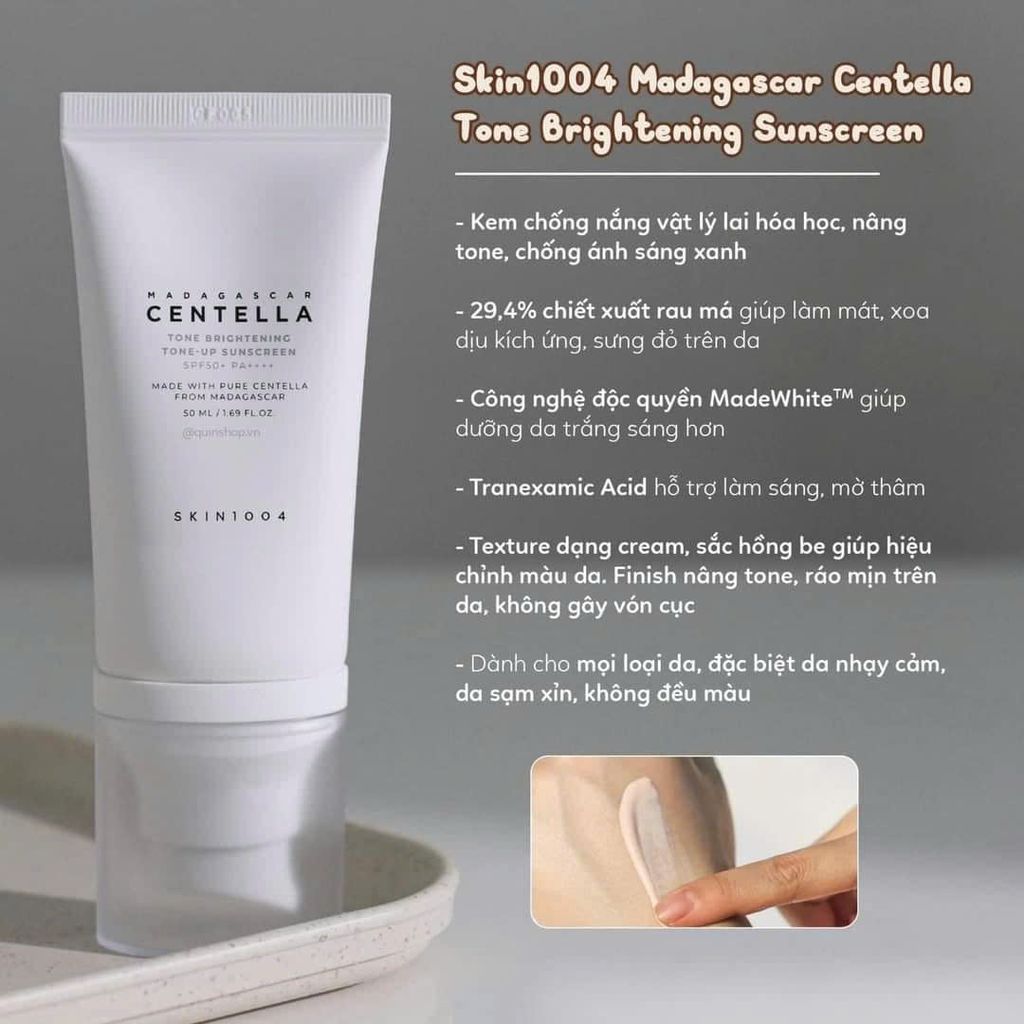 Kem Chống Nắng Skin1004 Tone Brightening Tone Up 50ml