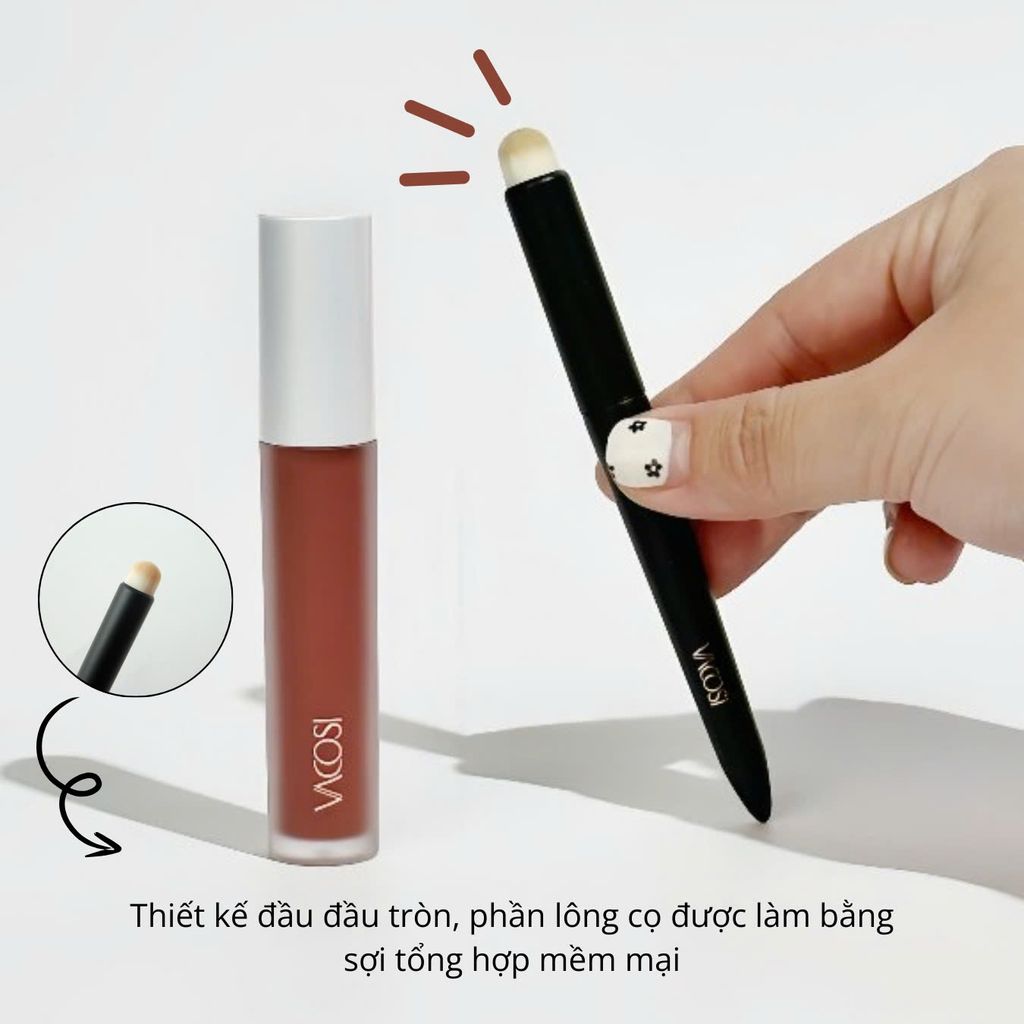Cọ Môi Đầu Tròn Vacosi Soft Lip Brush L10
