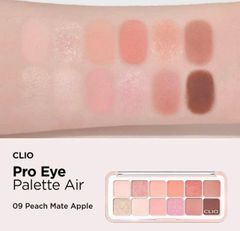 Phấn Mắt Clio Pro Eye 12 Ô Pallete Air #09 Peach Mate Apple