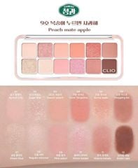 Phấn Mắt Clio Pro Eye 12 Ô Pallete Air #09 Peach Mate Apple