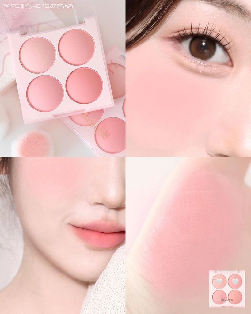 Phấn Má Hồng 4 Ô Dasique # 07 Candy Berry