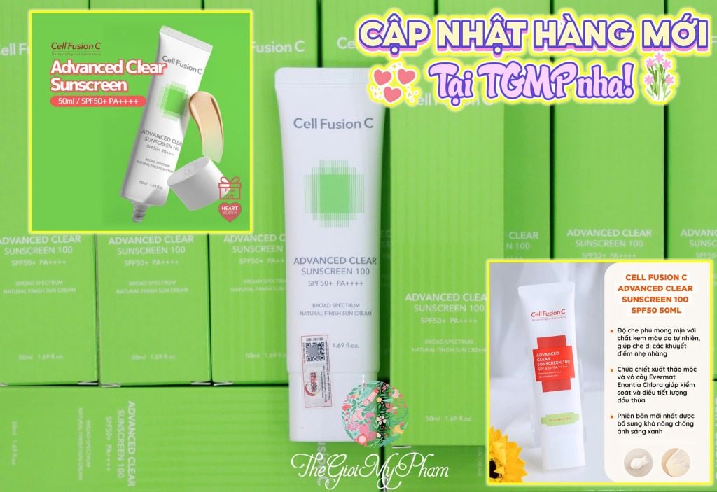 KCN Cell Fusion C SPF 50+ PA+++ 50ml (Xanh) Mẫu Mới