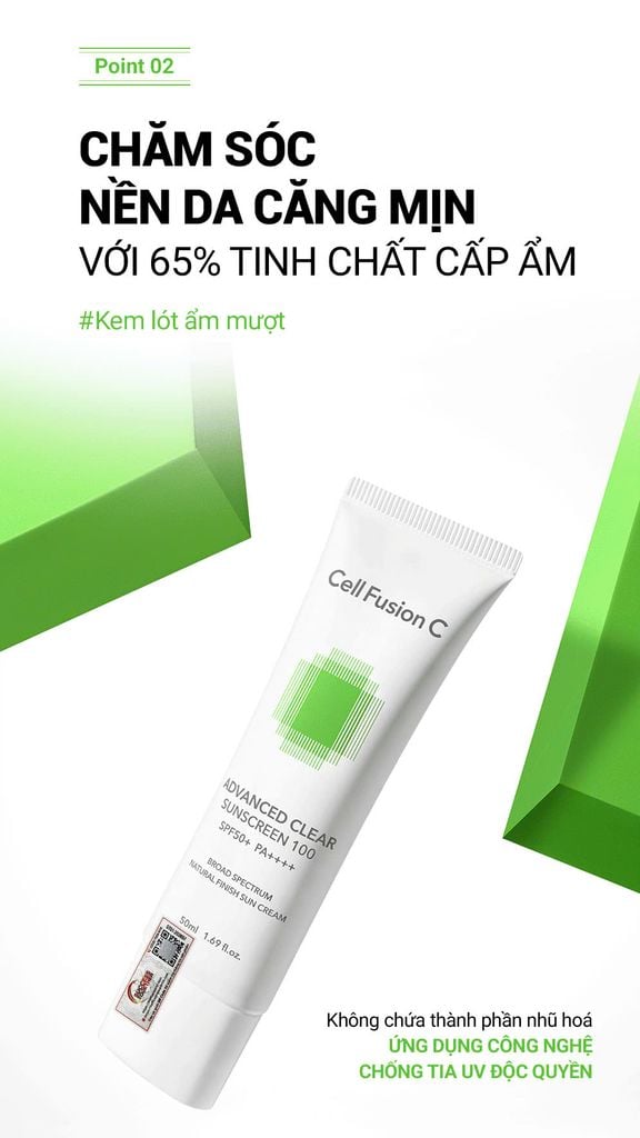 KCN Cell Fusion C SPF 50+ PA+++ 50ml (Xanh) Mẫu Mới