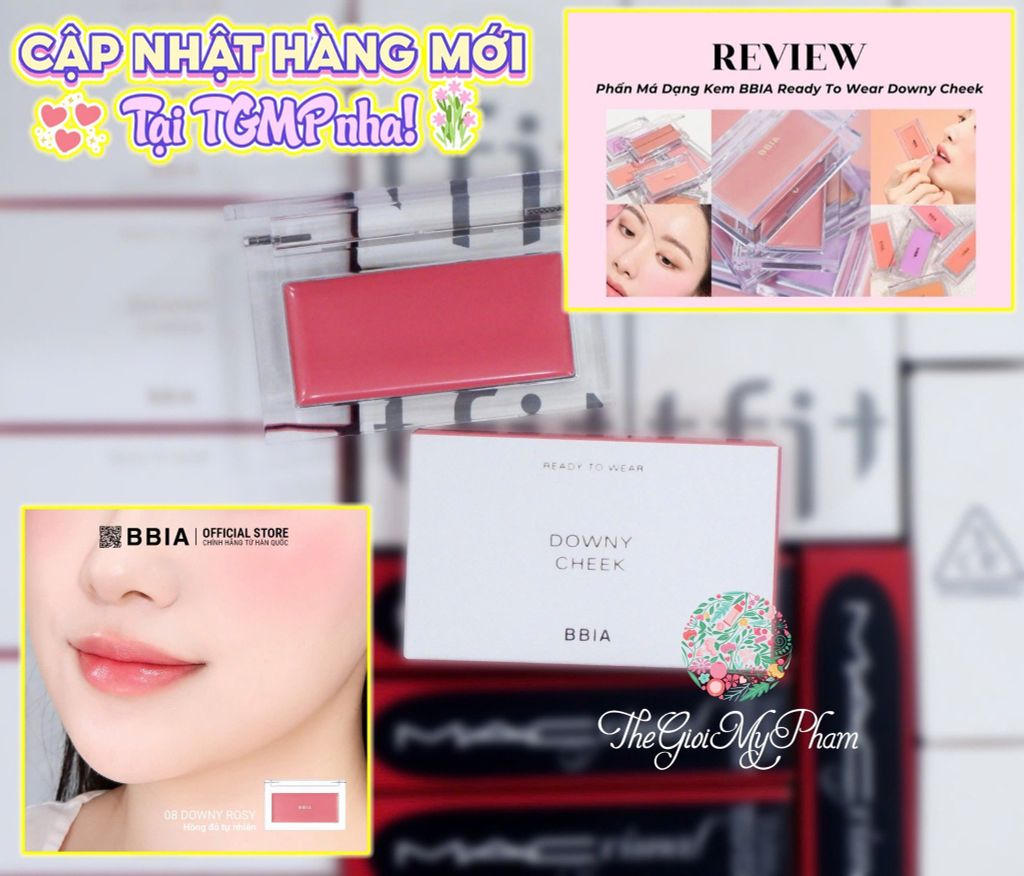 Phấn Má Kem Bbia Ready To Wear Downy Cheek #08 Downy Rosy