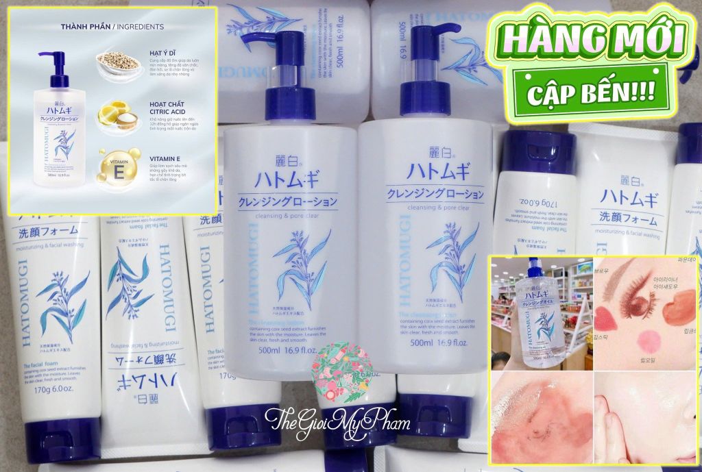 Nước Tẩy Trang Hatomugi Cleansing & Pore Clear 500ml
