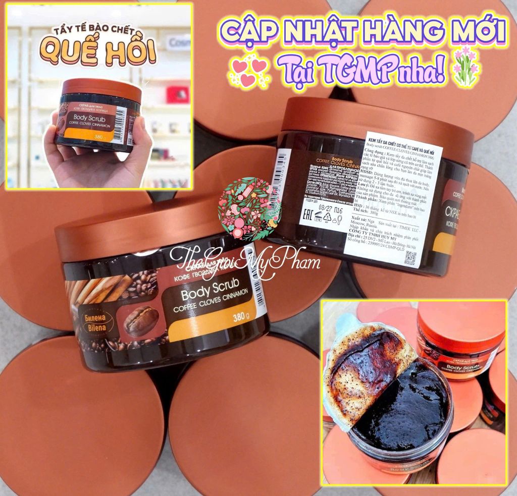 Tẩy Da Chết Toàn Thân Bilena Quế Hồi Nga 380g
