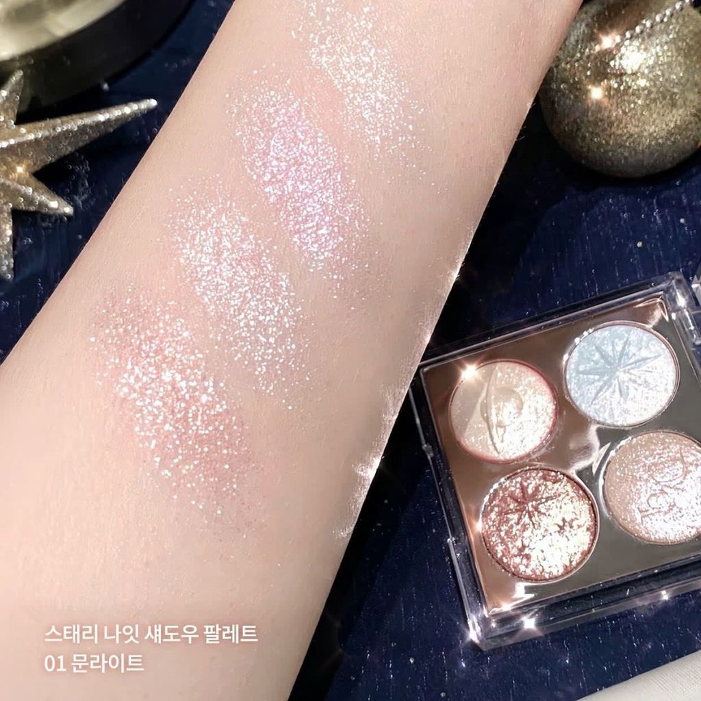Bảng Phấn Mắt 4 Ô Dasique Starry Night Shadow Palette #01 Moonlight