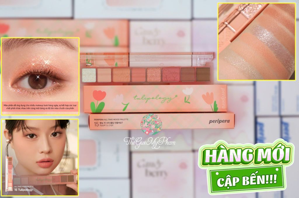 Phấn Mắt 8 Ô Peripera All Take Mood Palette #15 Tulipology