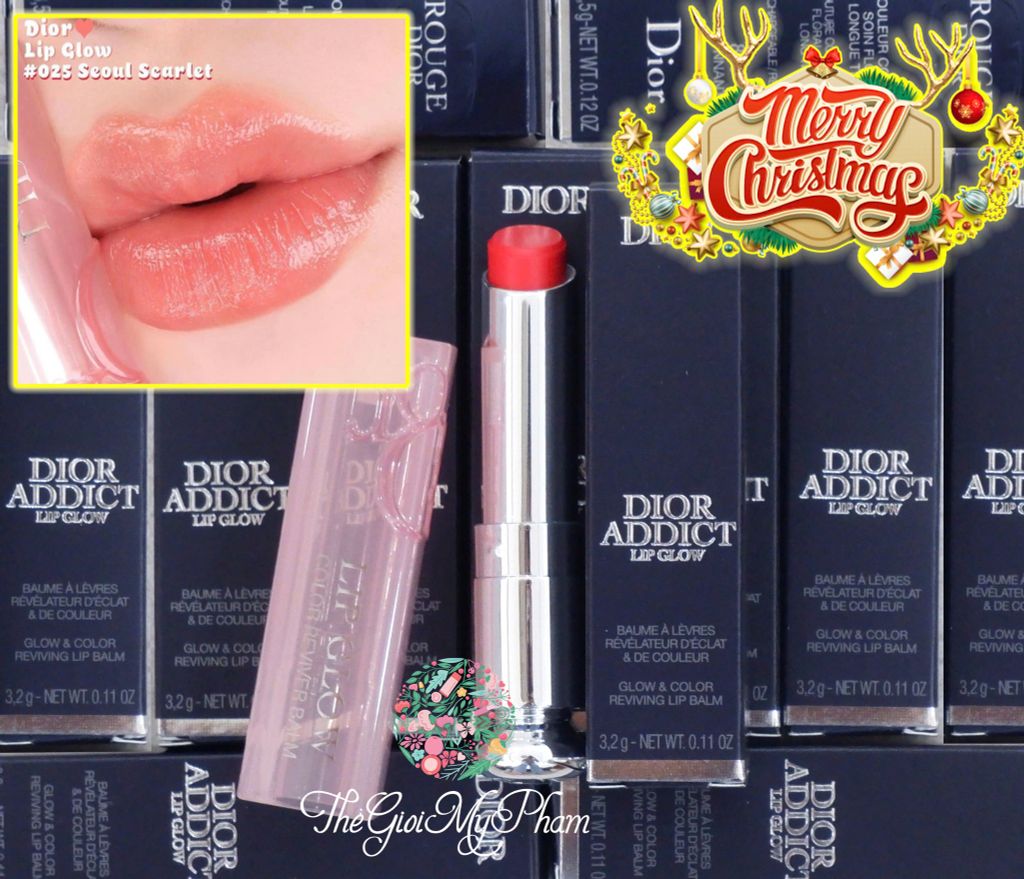 Dior - Son Dưỡng Addict Lip Glow #025 Seoul Scarlet (Mẫu Mới) - Ko Tđ