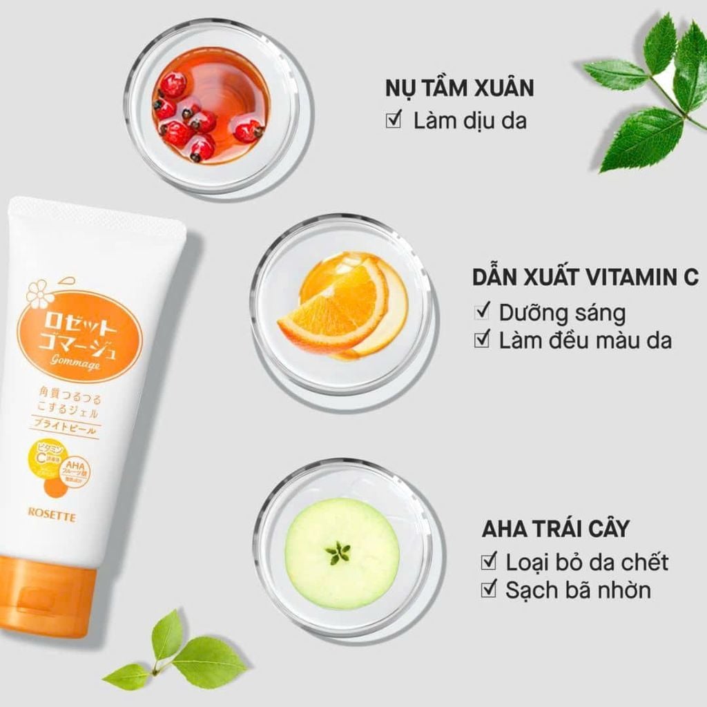 Tẩy Tế Bào Chết Rosette Gommage Peeling Gel 120gr #Cam