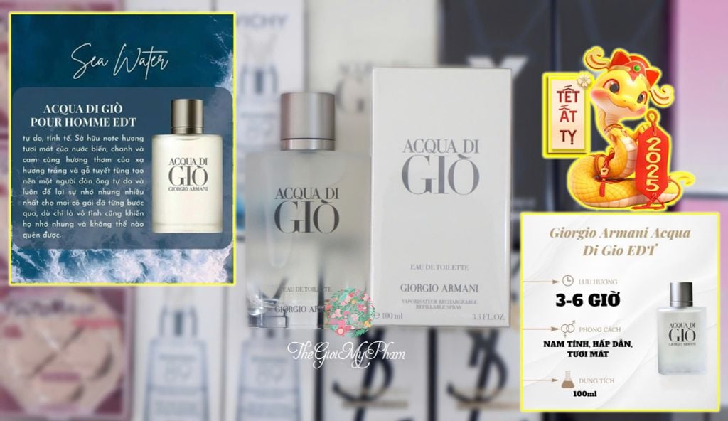 Giorgio Armani - Acqua Di Giò EDT 100ml #Trắng ( Ko Tđ )