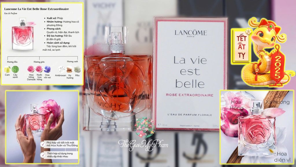 Nước Hoa Lancôme La Vie Est Belle Rose Extraordinaire LDP 100ml (Ko Tđ)