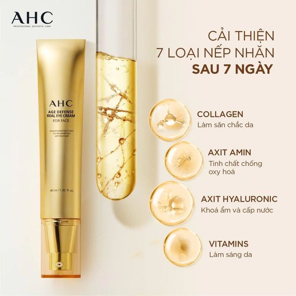 Kem Dưỡng Mắt AHC Age Defense Real Eye Cream For Face Ngăn Ngừa Lão Hóa 40ml (Bản Cao Cấp)