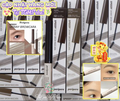 Mascara Mày PERIPERA Speedy Skinny Brow Mascara #03 Natural Brown